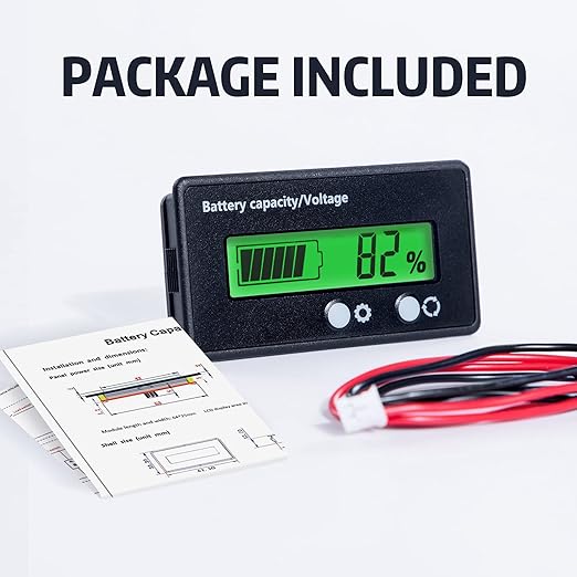 2Pack Golf Cart Battery Capacity Voltage DC 12V 24V 36V 48V 72V Battery Meter - Image 4