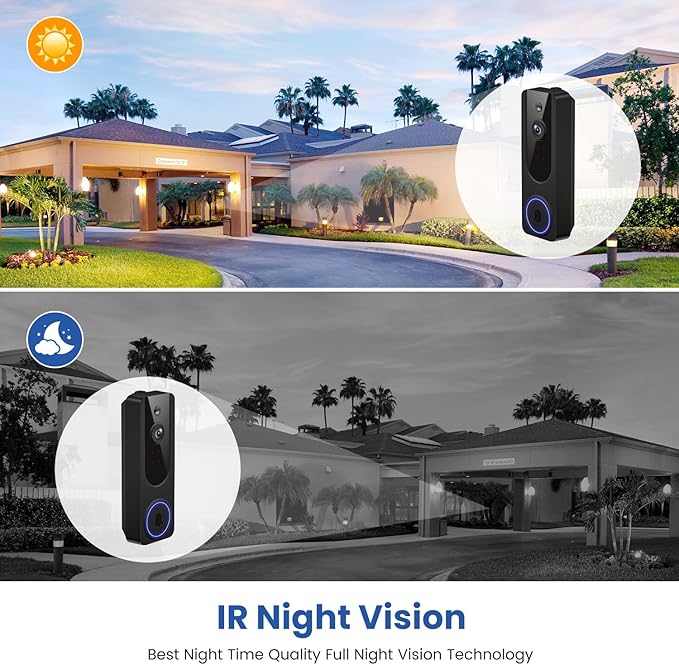 VanaOrbi 1080p WiFi Video Doorbell Camera Wireless, Battery Powered, AI Human - Image 5