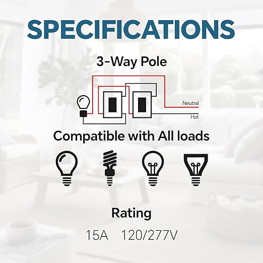 ThunderWay 3 Way Decorator Light Switch - Image 7