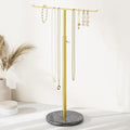 Josmimic Gold Necklace Holder Jewelry Organizer Stand – Adjustable Height T‑Bar by Josmimic
