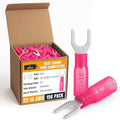 150PCS Red Heat Shrink Fork Spade Connectors #10 – 22-16 AWG Tinned Copper by BinamInc