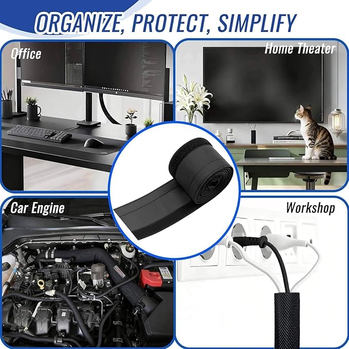 Flauzmann 1" - 6.6FT Chew Proof Cord Protector from Pets, Automotive Wires - Image 4