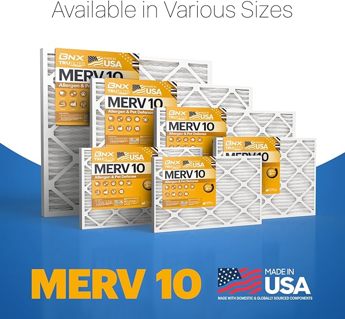 BNX TruFilter 14x20x1 MERV 10 AC Furnace Air Filter - Image 8