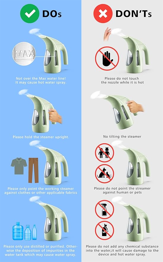 HiLIFE Steamer for Clothes, Portable Handheld Design, 240ml Big Capacity - Image 7