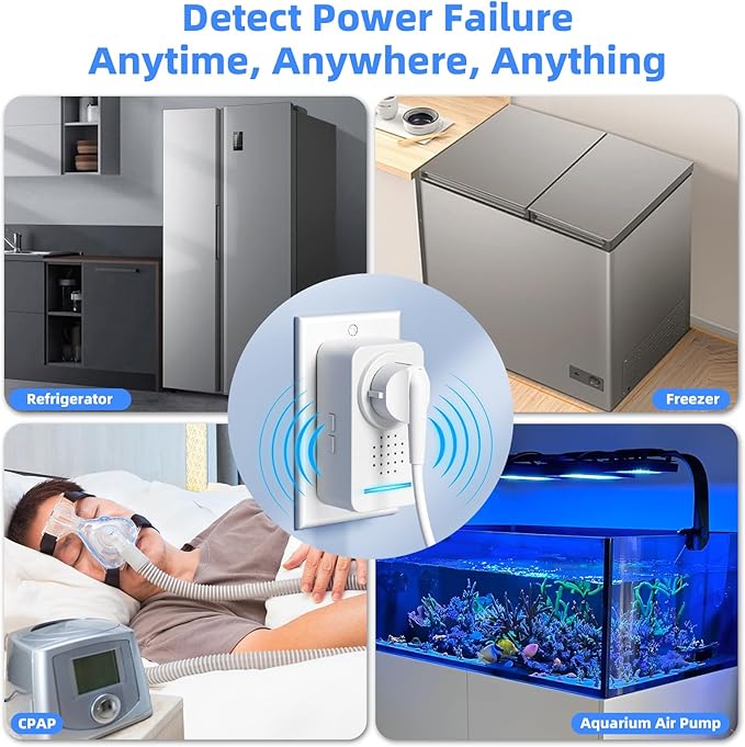 Power Failure Alarm, Upgrade Loud 120dB Adjustable 6 Siren Power Outage Alarm - Image 7
