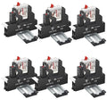 6 Pcs 24VAC Relay Electromagnetic Power Relay 12 Amp 5Pins SPDT 1NO 1NC by ZJWZJH
