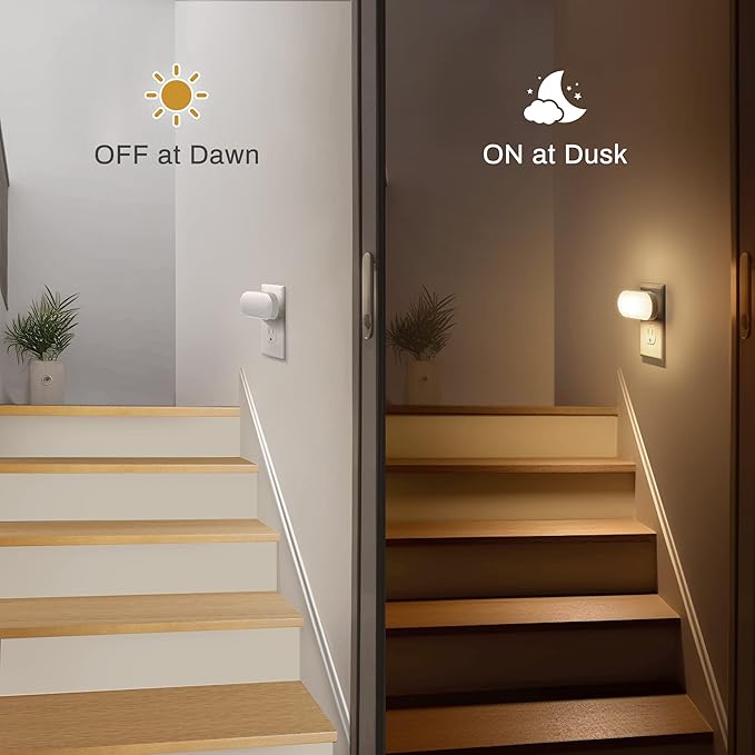 DORESshop Led Night Lights Plug into Wall Soft White, Compact Dimmable Night - Image 2