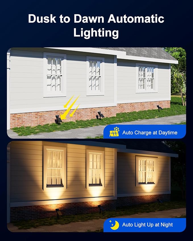 4 Pack Solar Powered Spotlights Waterproof Outdoor - Image 7
