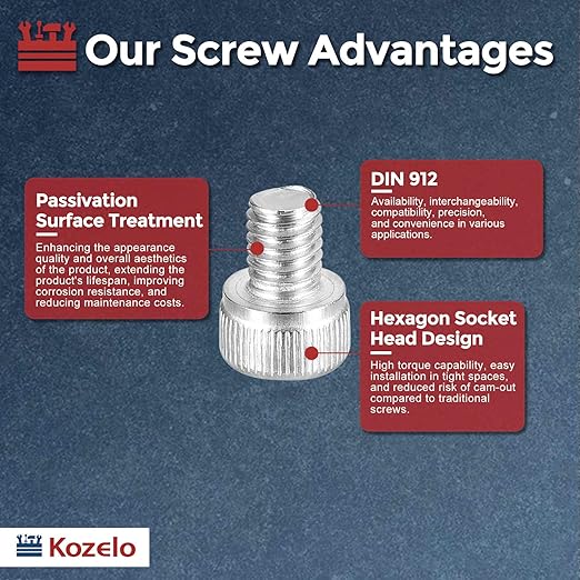Kozelo 50pcs Socket Head Cap Screws - Image 3
