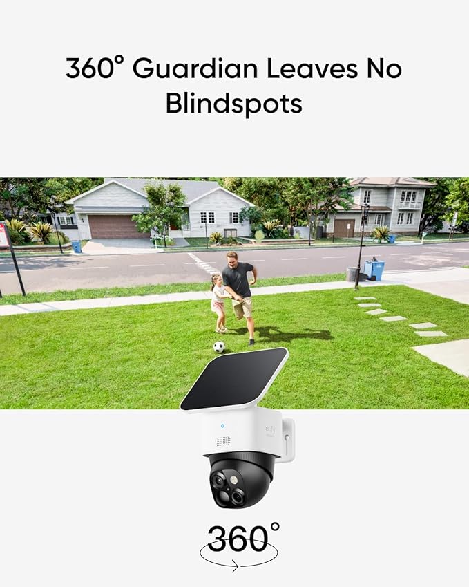 eufy Security SoloCam S340, Solar Security Cameras Wireless Outdoor, Cameras - Image 4