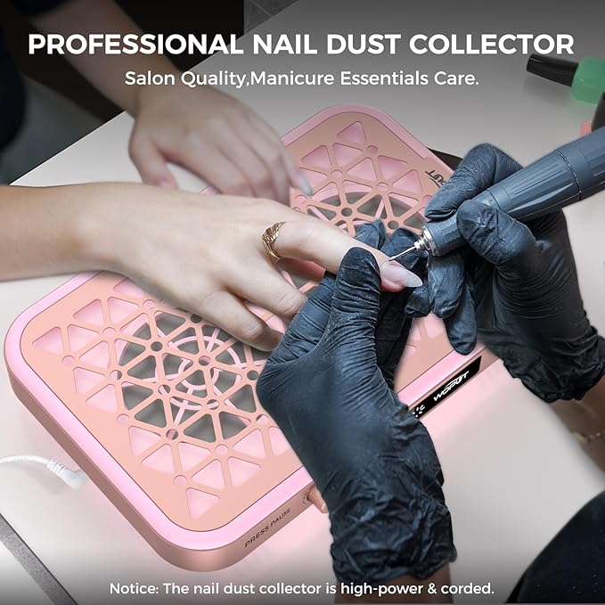 Woput Nail Dust Collector, 1600PA Professional Nail Vacuum Dust Collector Fan - Image 2