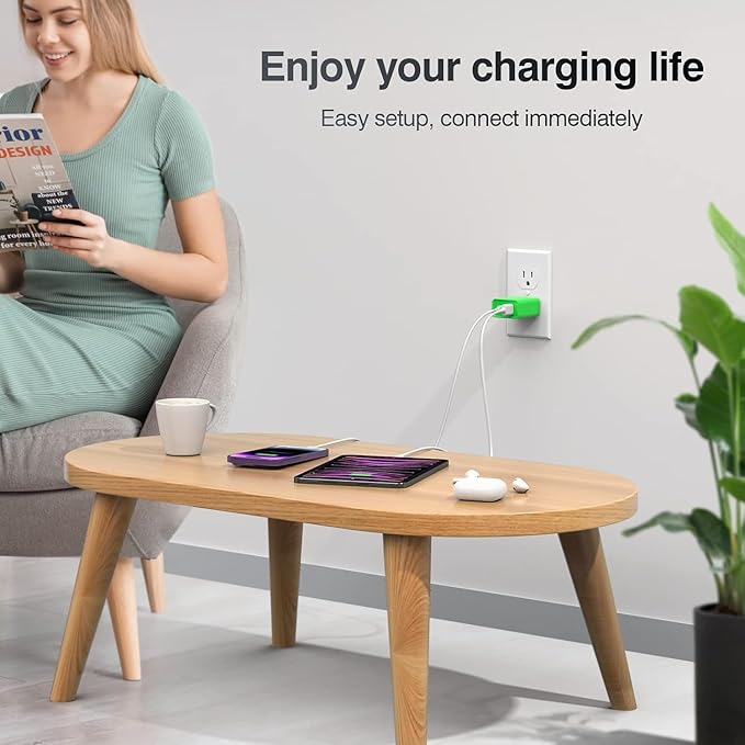 LCGENS 2-Pack USB C Wall Charger, 20W Type C Fast Charger Block Plug Dual Port - Image 6