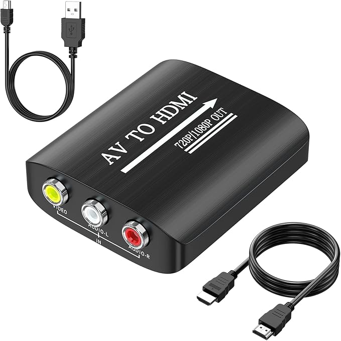 GINGIN RCA to HDMI, AV to HDMI Converter, Composite to HDMI Converter Compatible by GINGIN
