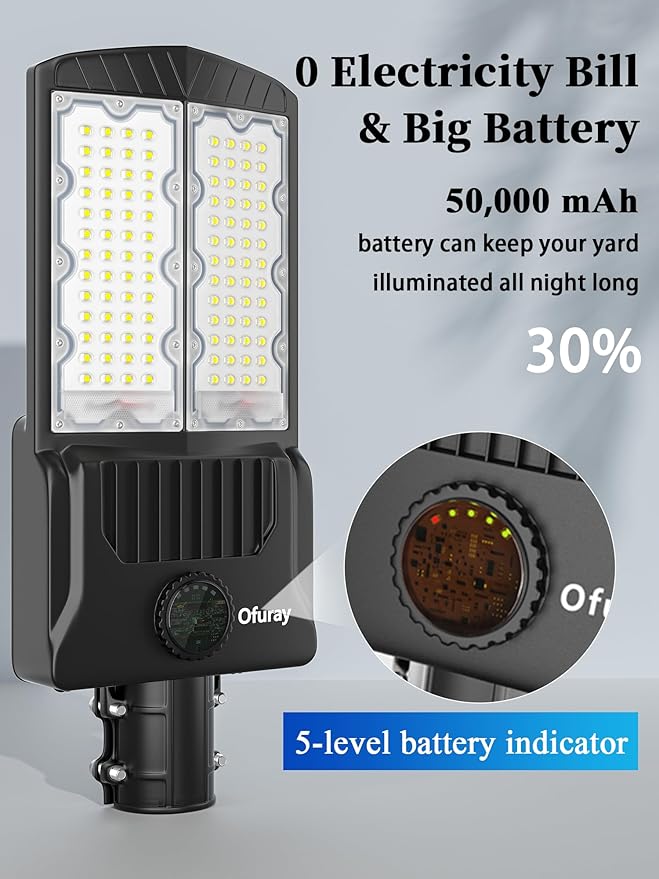 Ofuray OL-11000W Solar Street Lights Outdoor, Parking Lot Lights Commercial - Image 2