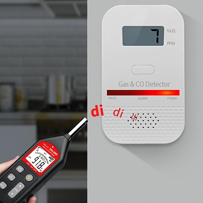 5PCS 2-in-1 Carbon Monoxide and Combustible Gas Detectors Combination, Plug in - Image 4