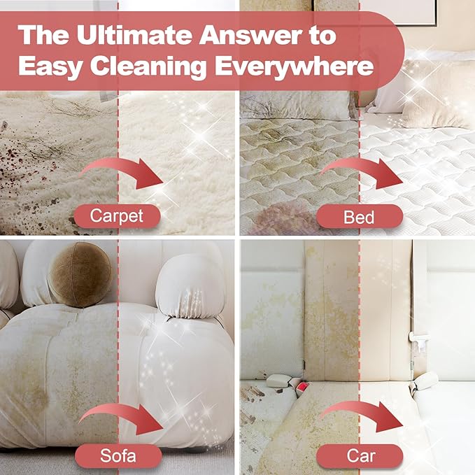 Upholstery Carpet Cleaner, MUJERBAY 12Kpa Portable Spot & Stain Cleaner - Image 6