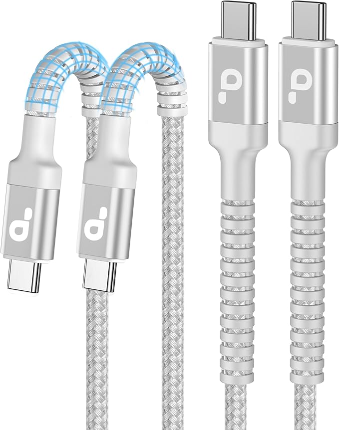 USB C to USB C Cable 10FT, Long Type C Fast Charging Cable Nylon Braided USBC by PRAKIE
