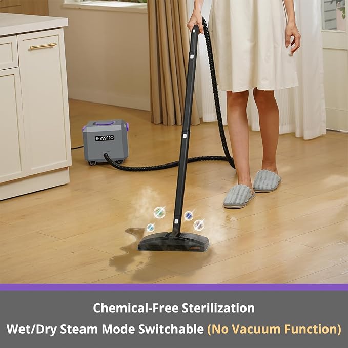 awasky Canister Steam Cleaner: 50-Sec Heat-Up, 0.6 Gal Tank Refill Anytime - Image 4