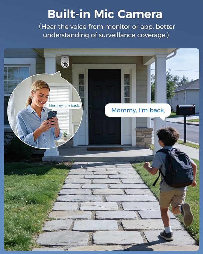 Hiseeu 3K PTZ Wired Security Camera System Outdoor - Image 3