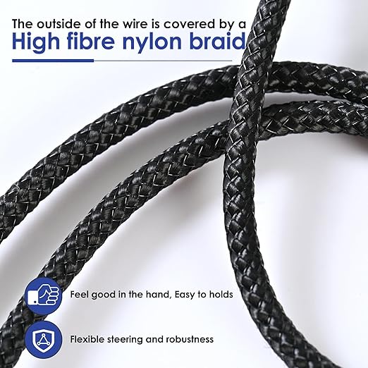 Quelong 1Pcs Headphone Splitter, Dual Headphone Nylon Braided Extension Cable - Image 6