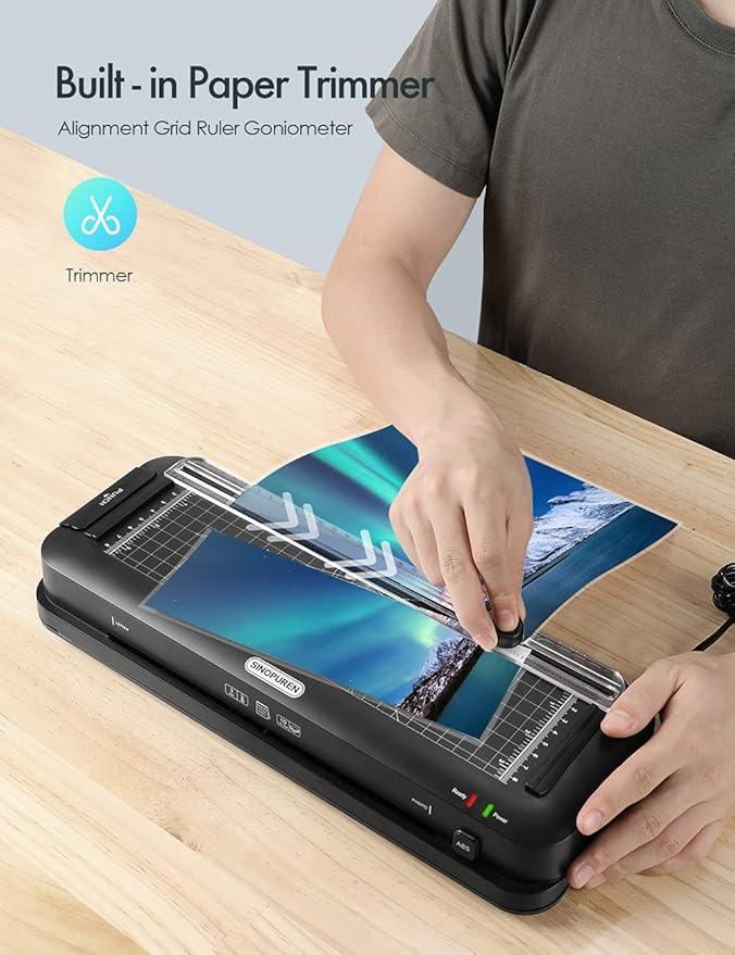 SINOPUREN 9-Inch Laminator Machine, Fast 3-Min Warm-Up, 3-in-1 Thermal Laminator - Image 3