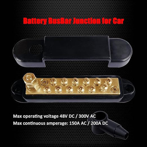 1/4" Stud Power Distribution Block Bus Bar - Image 2
