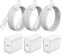 iPhone 17 16 15 Pro Max Charger Fast Charging 3Pack 20W Apple Fast Charger USB by TrimDish