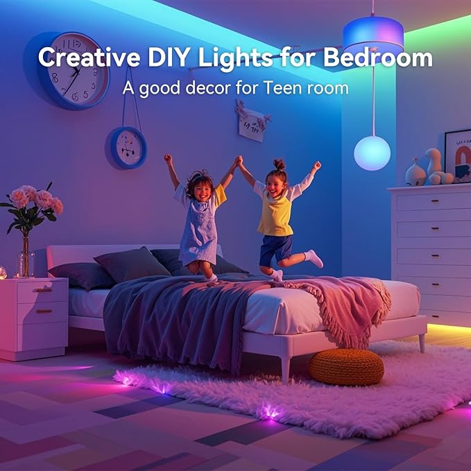 CHARKEE LED Strip Lights 130ft Ultra Long RGB Color Changing LED Light Strips - Image 3