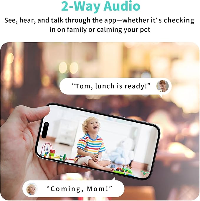 2K Indoor Security Camera, AI Human & Pet Motion, 2.4/5 GHz, 360° Pan Tilt - Image 5