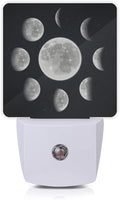 Smoaffly Moon Phases Night Light Plug-in LED Nightlights Auto Sensor Night Lamp by Smoaffly