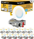 NUWATT 12 Pack, 4 Inch Ultra-Thin LED Recessed Lighting, 5CCT by NUWATTLighting