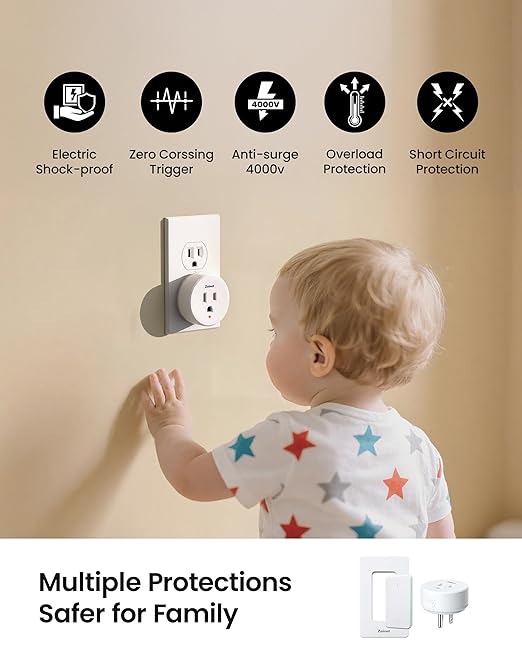 Zoiinet Remote Control Outlet Plug Switch, Buckle Design & Removable Wireless - Image 5