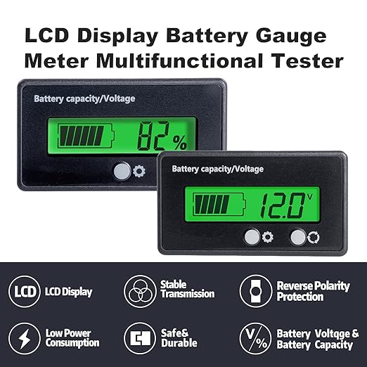 Battery Monitor with Bracket DC 12V 24V 36V 48V 60V 72V 84V Car Motorcycle Golf - Image 4