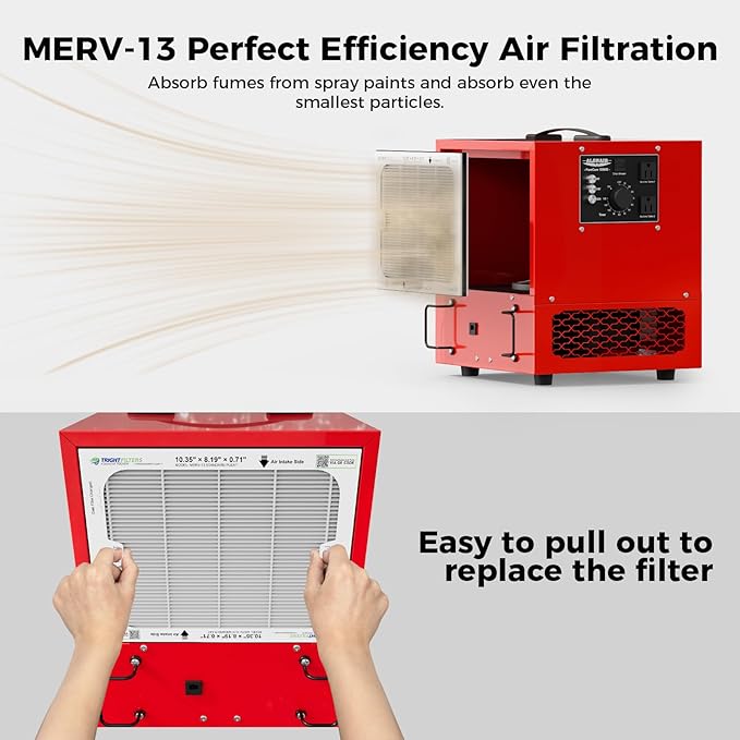 ALORAIR Portable Air Filtration System, 180° Air Intake Tabletop Dust Collector - Image 6