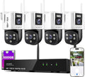 xmartO [2-in-1 CAMs 8-View WiFi 6 Mesh PTZ Security Camera System Outdoor by xmartO