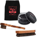 Kg's Shoe Shine Kit Includes Polish, Horsehair Brush, Applicator, and Storage by Kgs