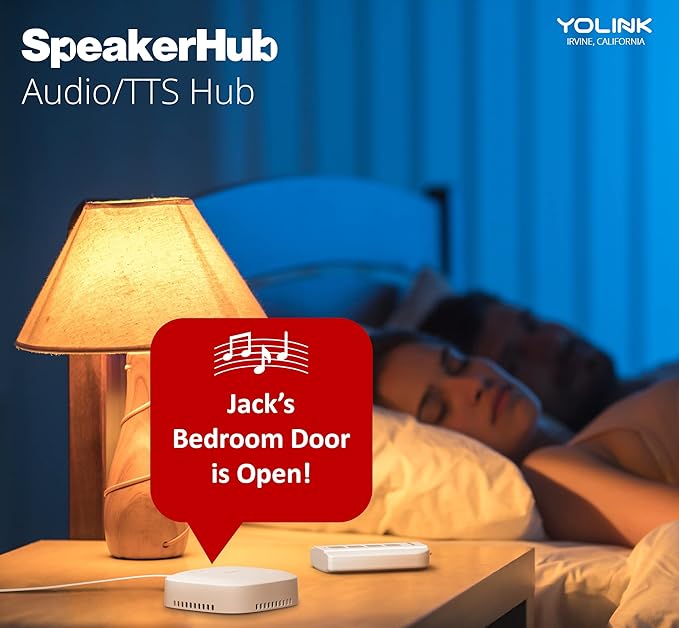 YoLink LoRa Smart Door Sensor Starter Kit: SpeakerHub Audio Hub & Door Sensor - Image 4