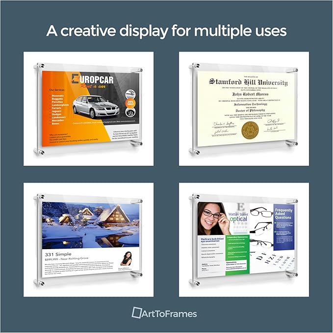 ArtToFrames 21x30 Inch Double Panel Floating Acrylic Picture Frame comes - Image 3