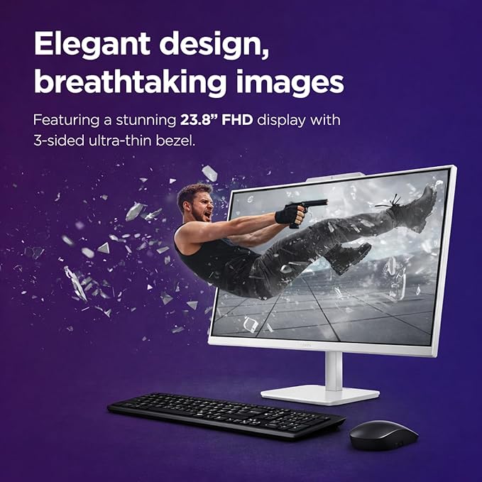 Lenovo 24" FHD All-in-One Desktop - Image 6