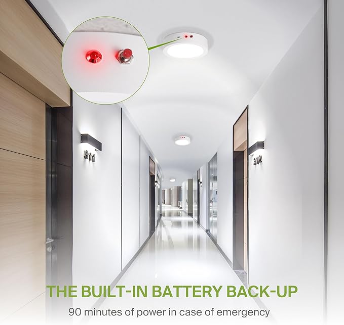 ASD LED 7" Round Flush Mount Ceiling Light Fixture, Low Profile Surface - Image 6
