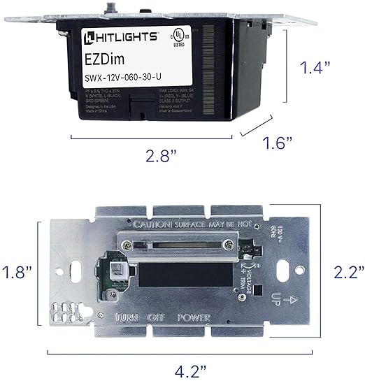 HitLights Dimmable Driver and Dimmer Switch Single Integrated Unit, EZDim 120V - Image 4