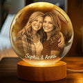 Herihues Personalized 3D Photo Crystal Ball, Custom Engraved Picture Lamp by Herihues