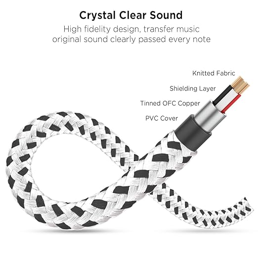 DUKABEL Headphone Splitter, Knitted 3.5mm Audio Splitter TRS 3-Pole Aux - Image 7