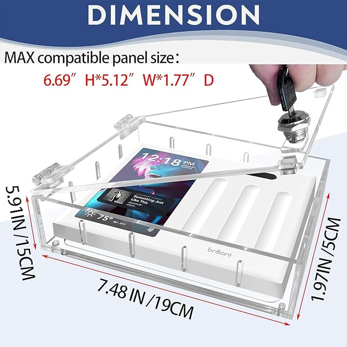 Young Dance Extra Large Thermostat Lock Box, Smart Touch Wall Switch Panel Lock - Image 2