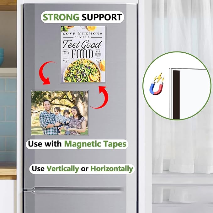 Mutualsign 2 Pcs Wall Sign Holder 8.5"x11" Magnetic Sign Holder, Rigid Print - Image 3