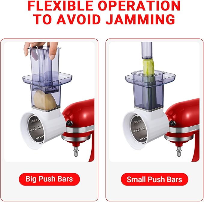 Slicer & Shredder Attachment for Kitchen Aid Stand Mixers, - Image 6