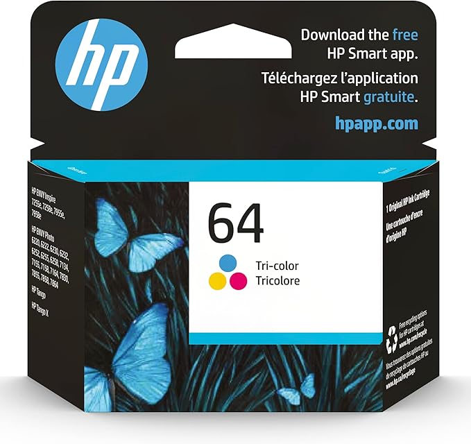 HP 64 Tri-Color Ink Cartridge Printers | Works by HP