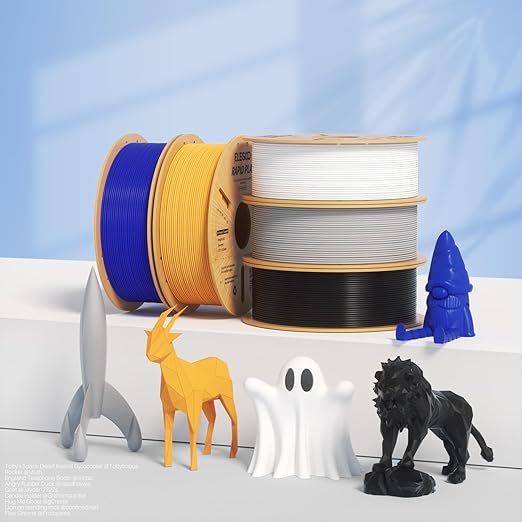ELEGOO Rapid PLA Plus Filament 1.75mm Gray 1KG, PLA+ 3D Printer Filament - Image 7