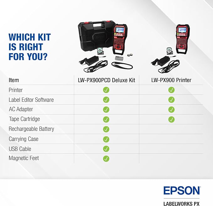 LABELWORKS Epson LW-PX900PCD Industrial Label Maker Kit - Image 7