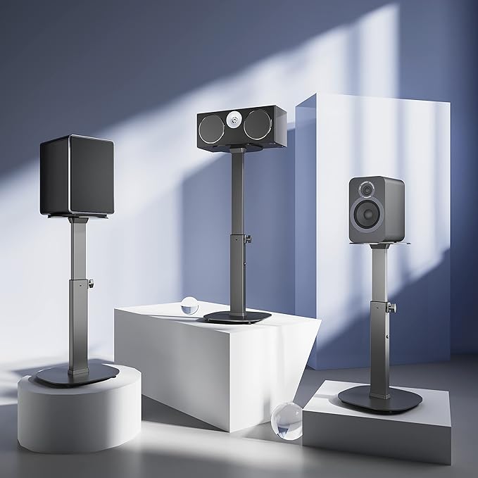 WALI Universal Speaker Stands, 23 Inch Surround Sound Speaker Stands - Image 2